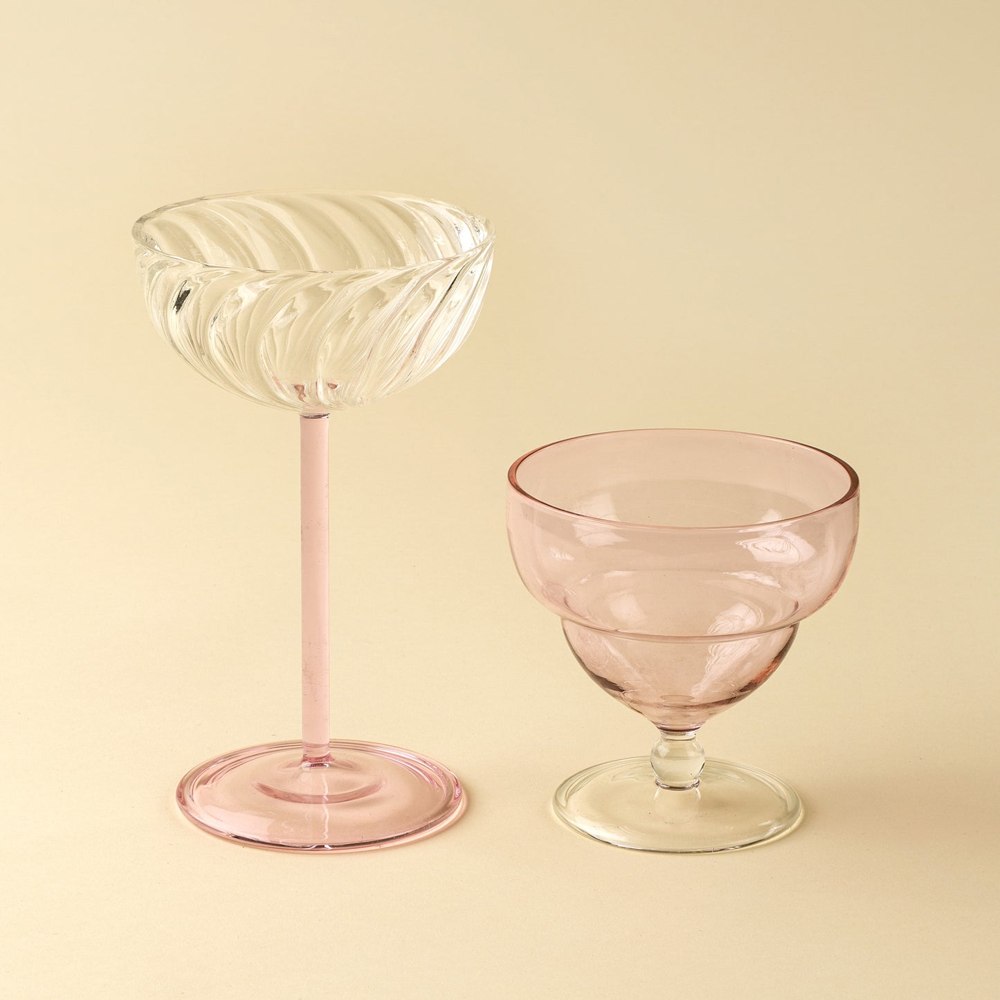 Celeste Coupe Glass Pink