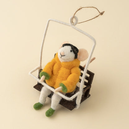 Chairlift Charlie Mouse Holiday Ornament