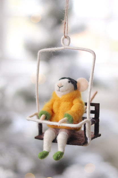 Chairlift Charlie Mouse Holiday Ornament
