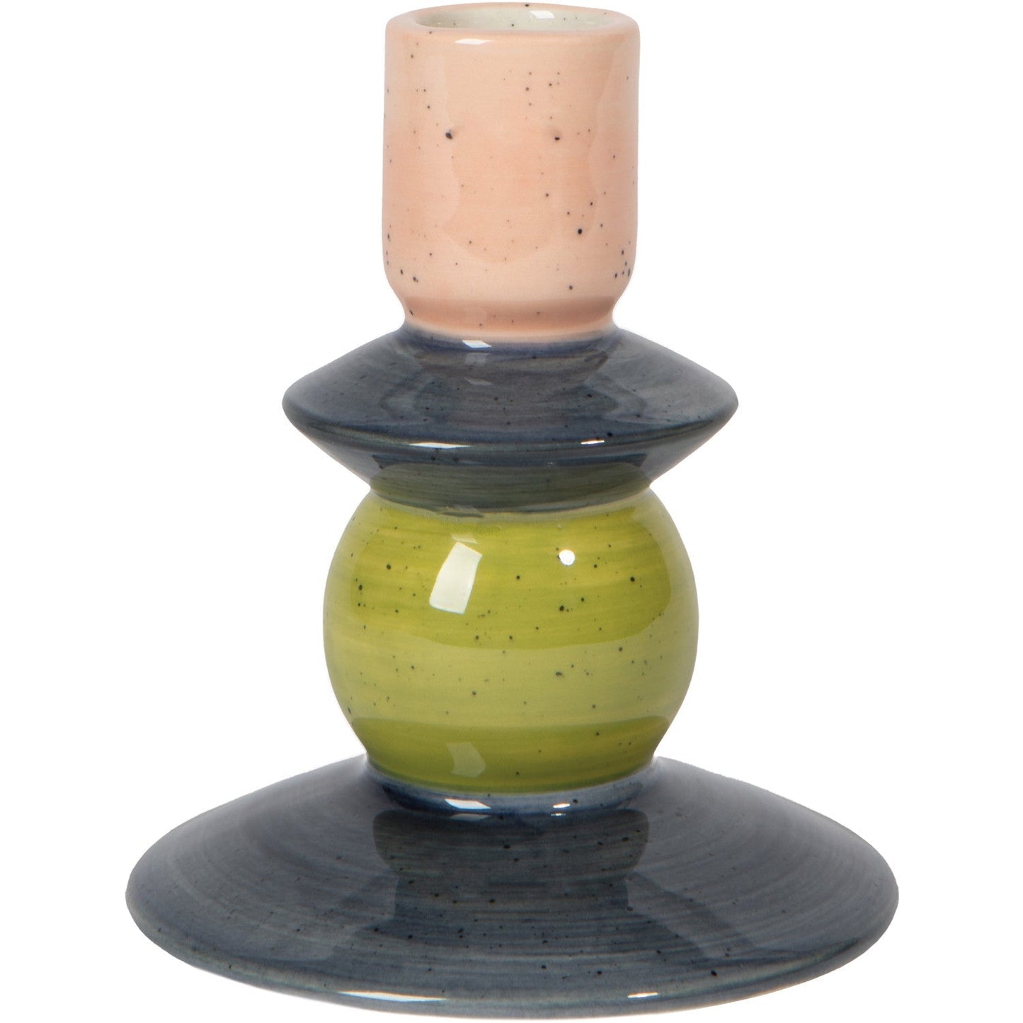 Oblique Formation Stoneware Candle Holder