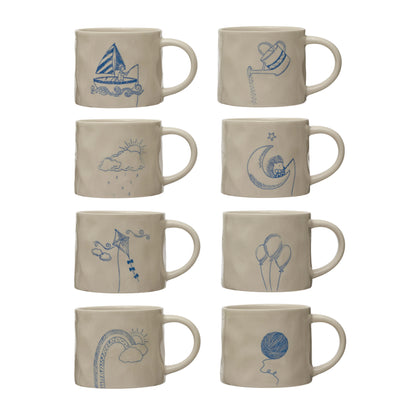 Stoneware Mug Wax Relief & Hidden Bottom Image