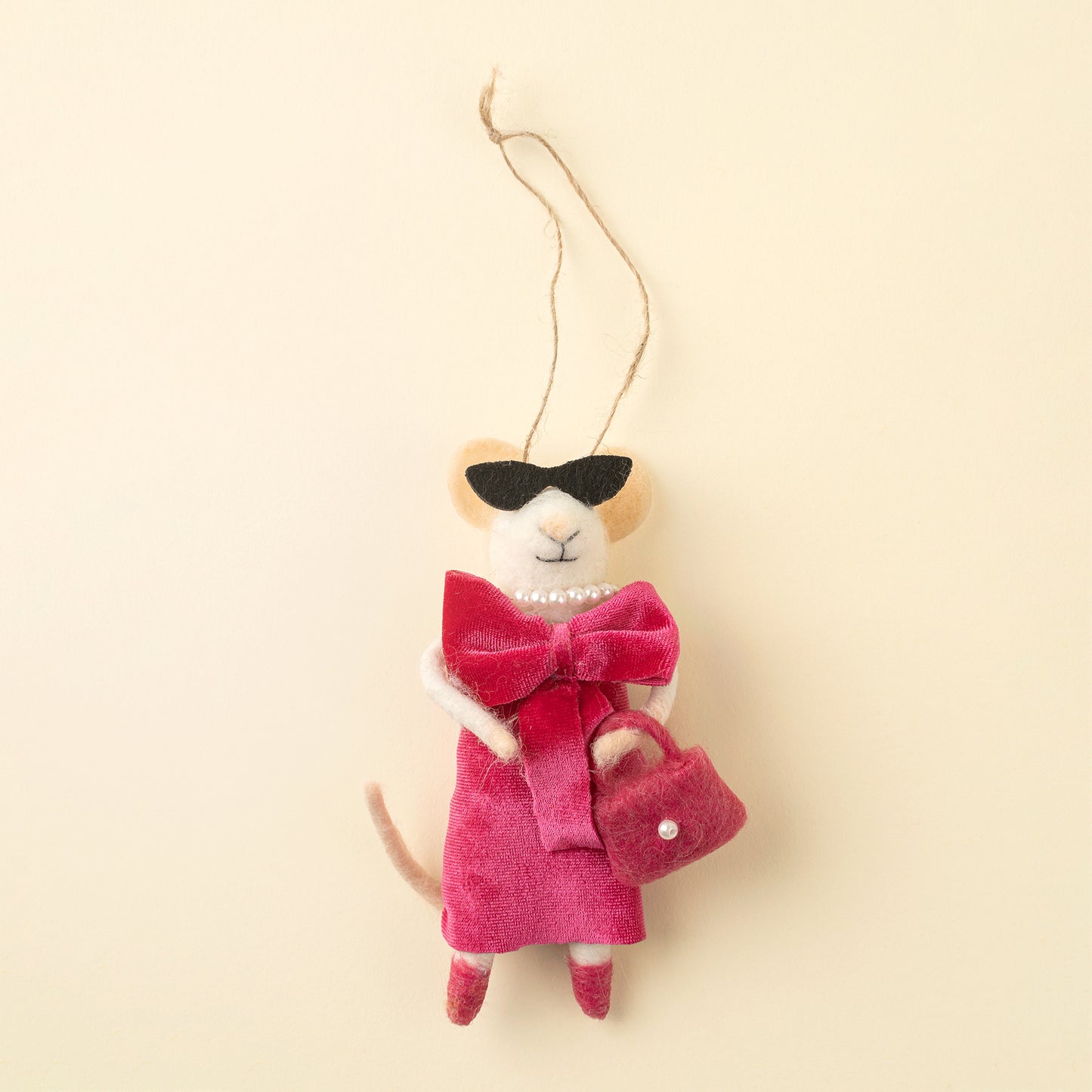 Elegant Ellie Mouse Holiday Ornament