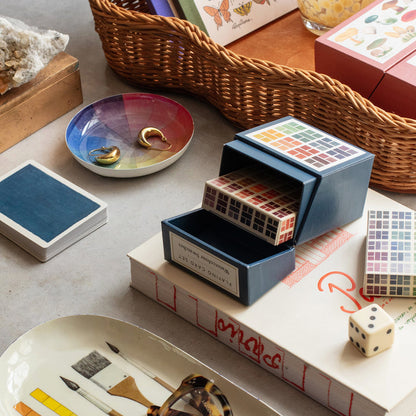 Round Enamel Tray Vintage Colour Wheel