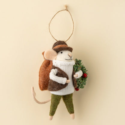 Evergreen Edgar Mouse Holiday Ornament