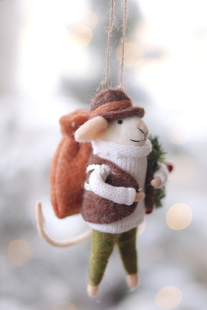 Evergreen Edgar Mouse Holiday Ornament