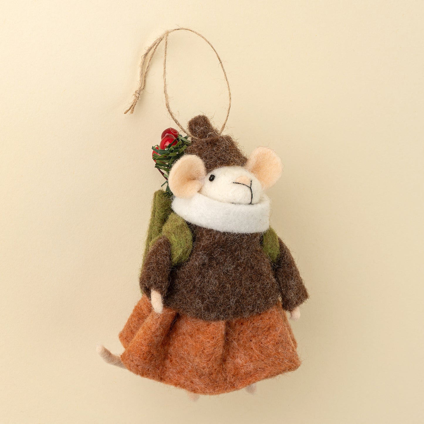 Evergreen Elsie Mouse Holiday Ornament