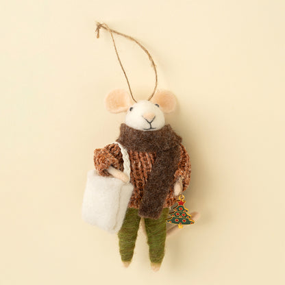 Festive Frederick Mouse Holiday Ornament