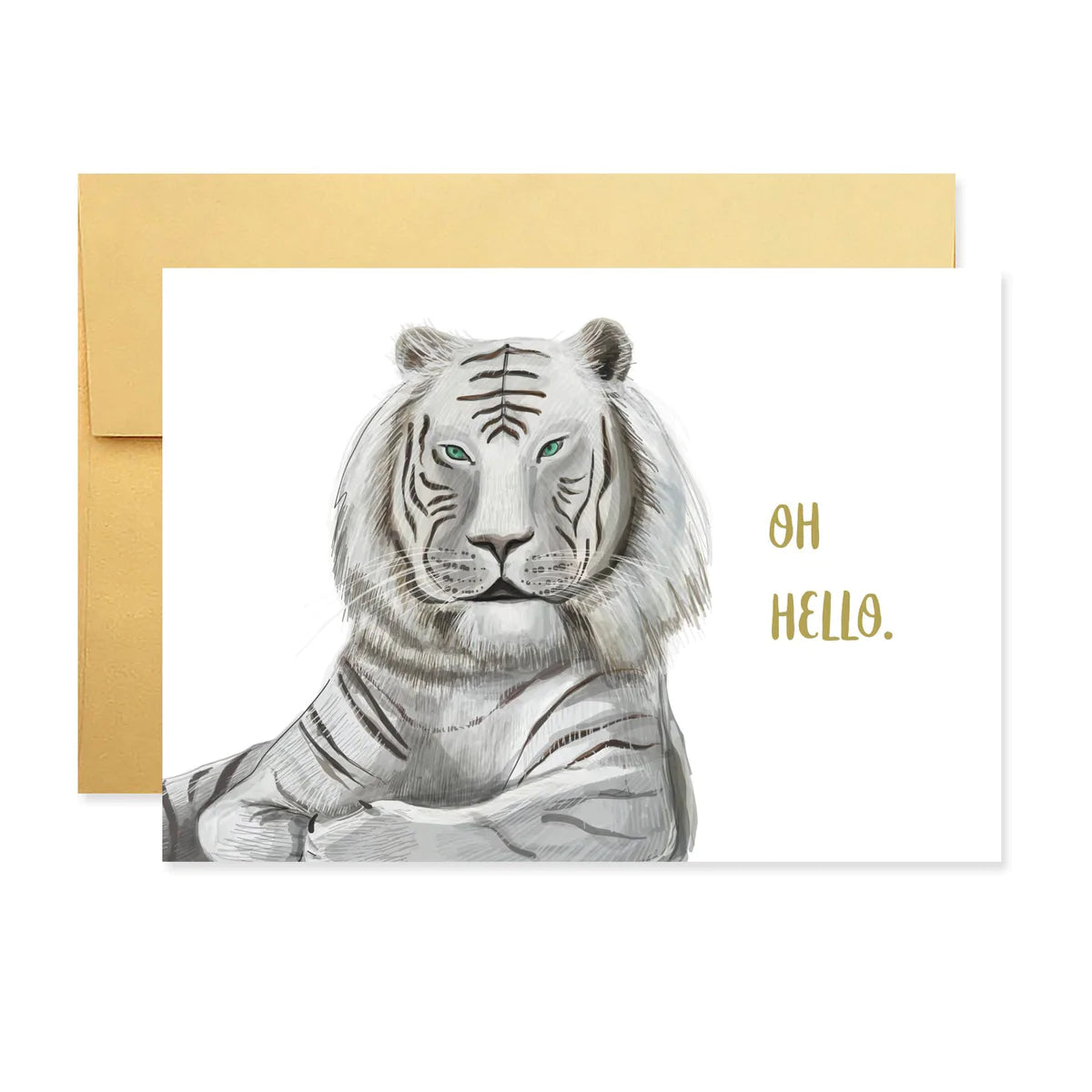 Oh Hello Tiger Stationery Card