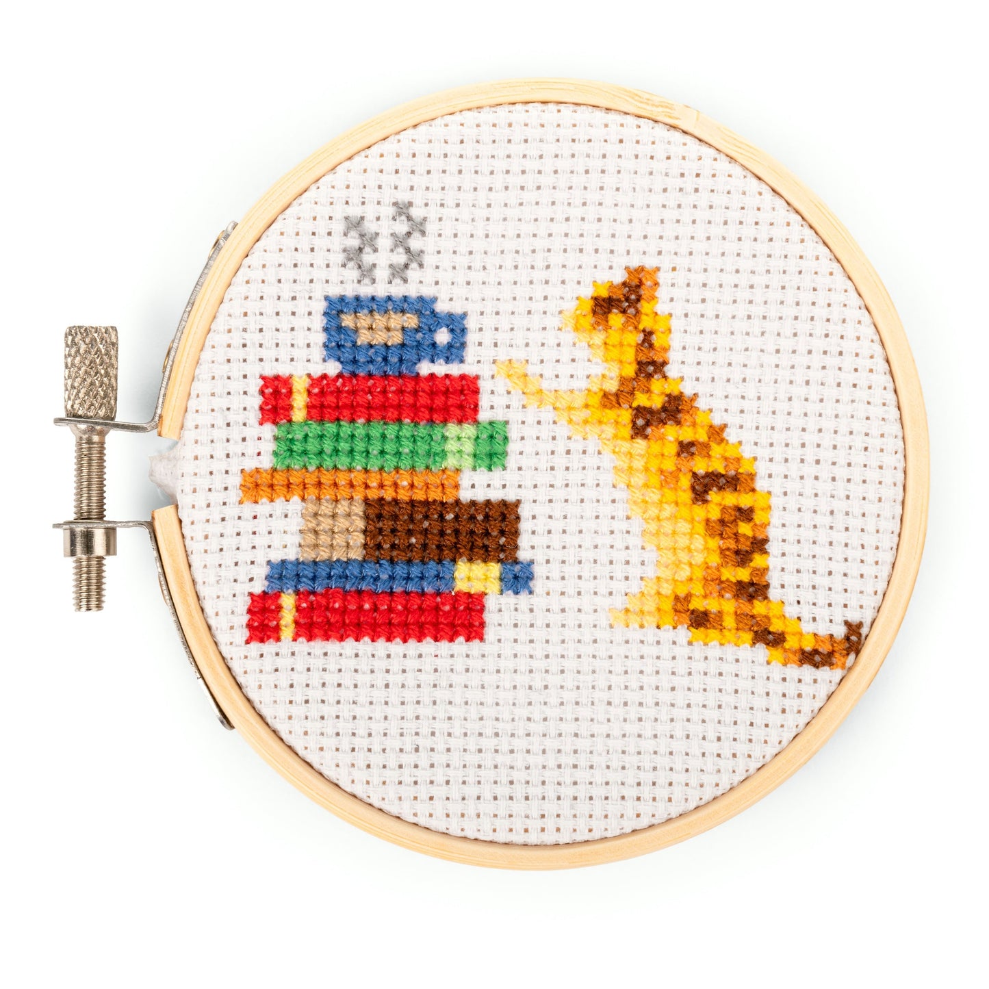 Mini Cross Stitch Embroidery Kit Cat