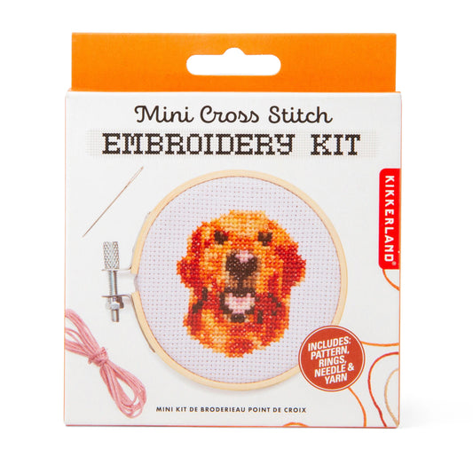 Mini Cross Stitch Embroidery Kit Dog