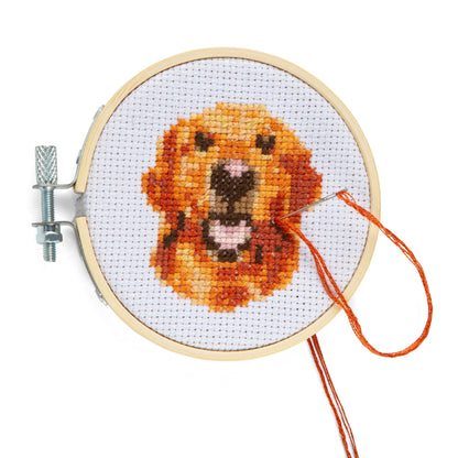 Mini Cross Stitch Embroidery Kit Dog