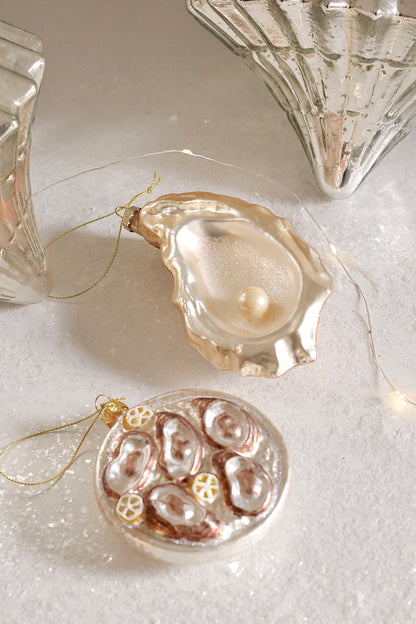 Gilded Oyster Platter Holiday Ornament