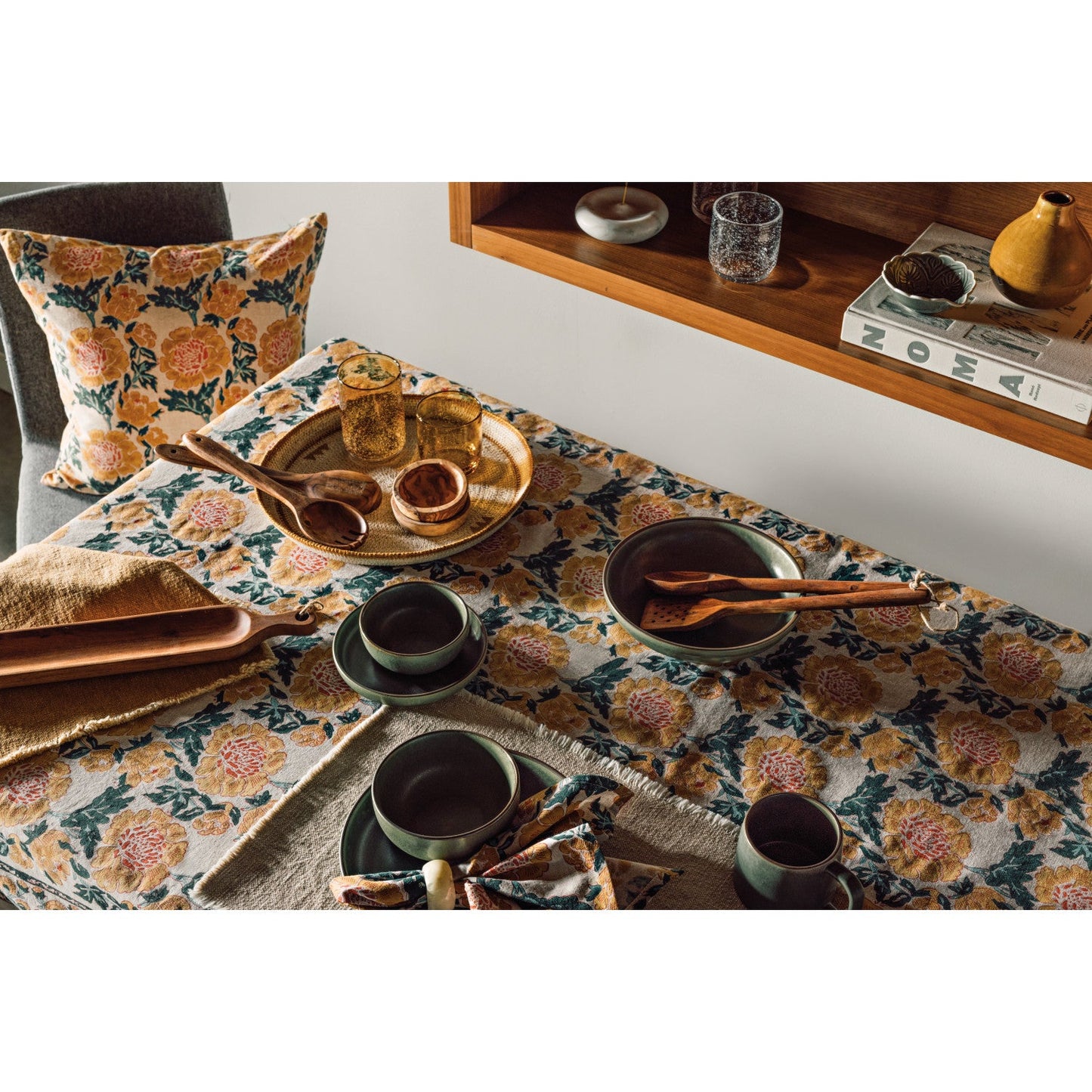 Goldenrise Block Print Napkin Set of 4