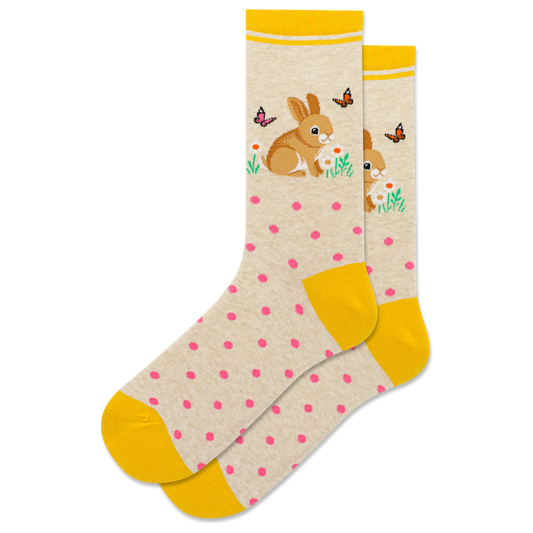 Rabbit Dot Women's Crew Socks