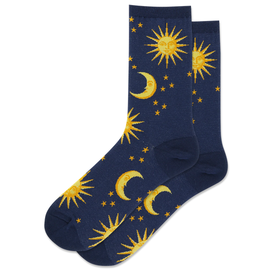 Shiny Sun And Moon Women's Crew Socks