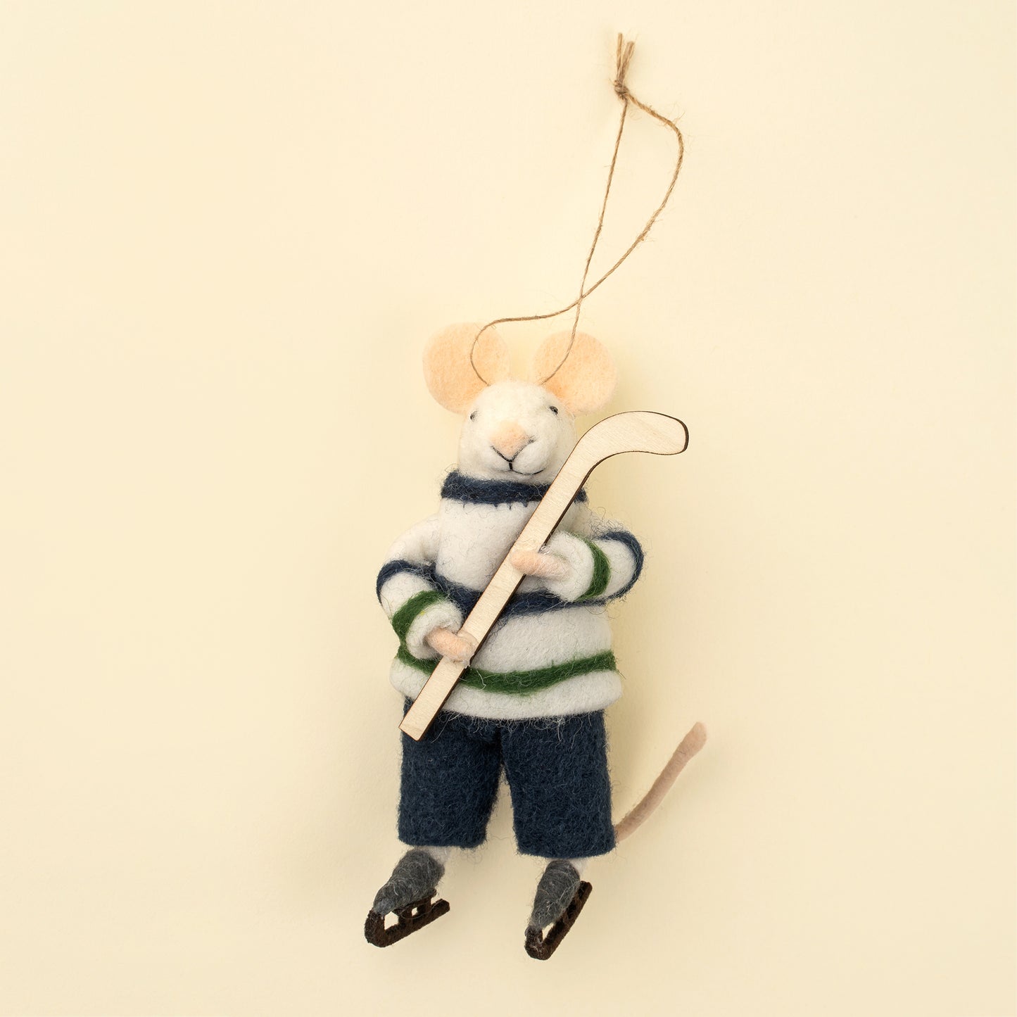 Hockey Hal Mouse Holiday Ornament