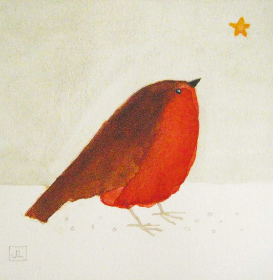 Robin and Star Pack of 5 Cards