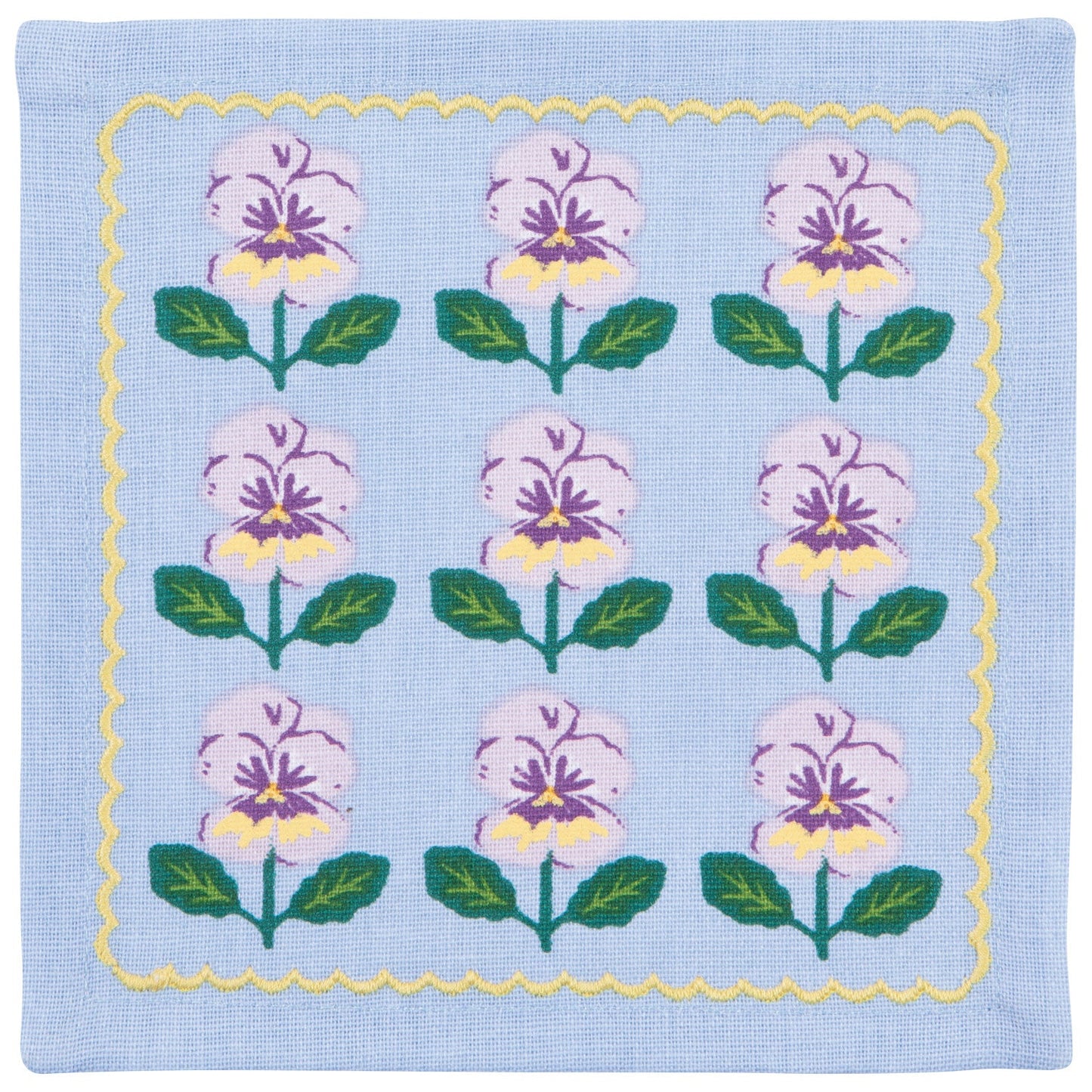 Pansy Printed Cocktail Napkins Set of 4