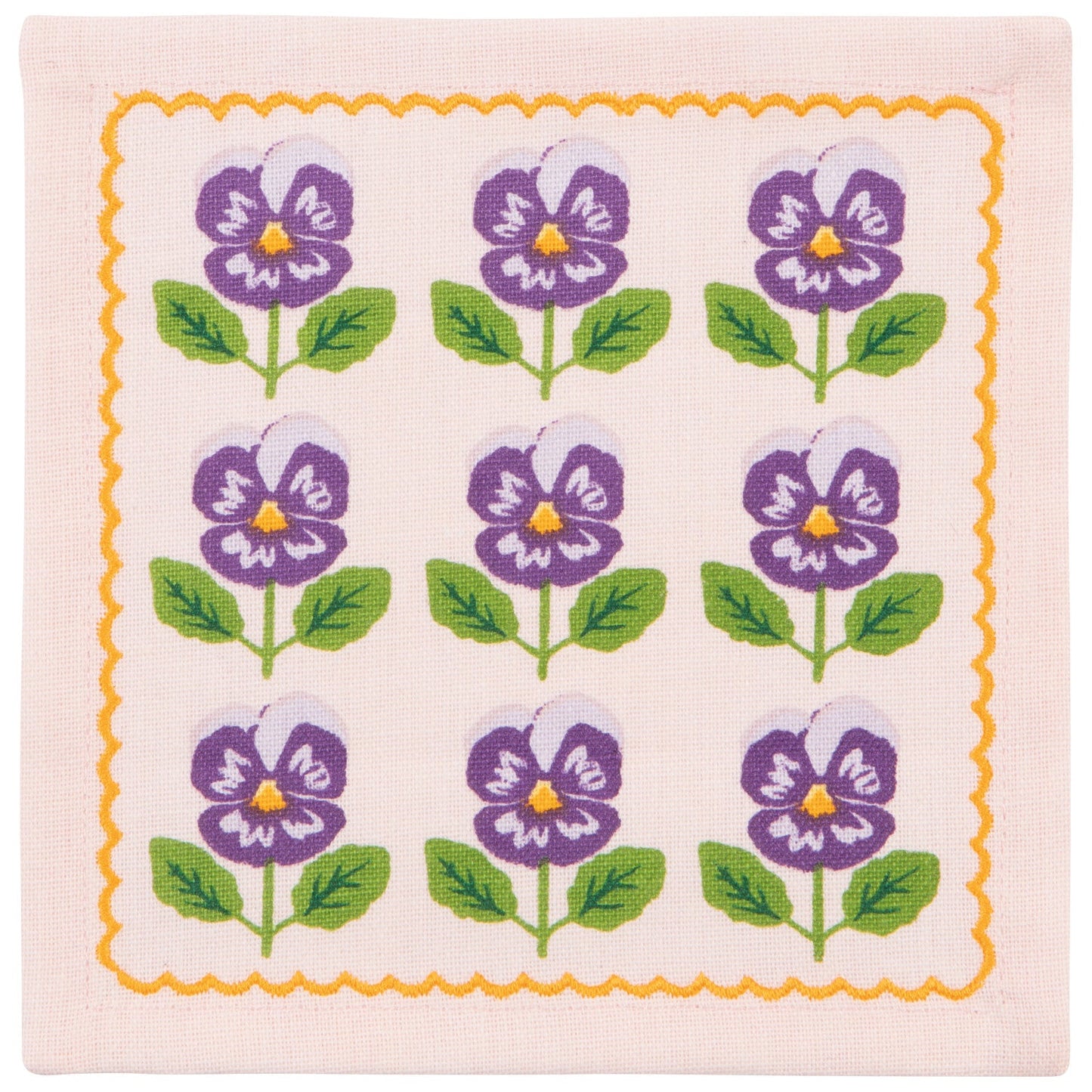 Pansy Printed Cocktail Napkins Set of 4