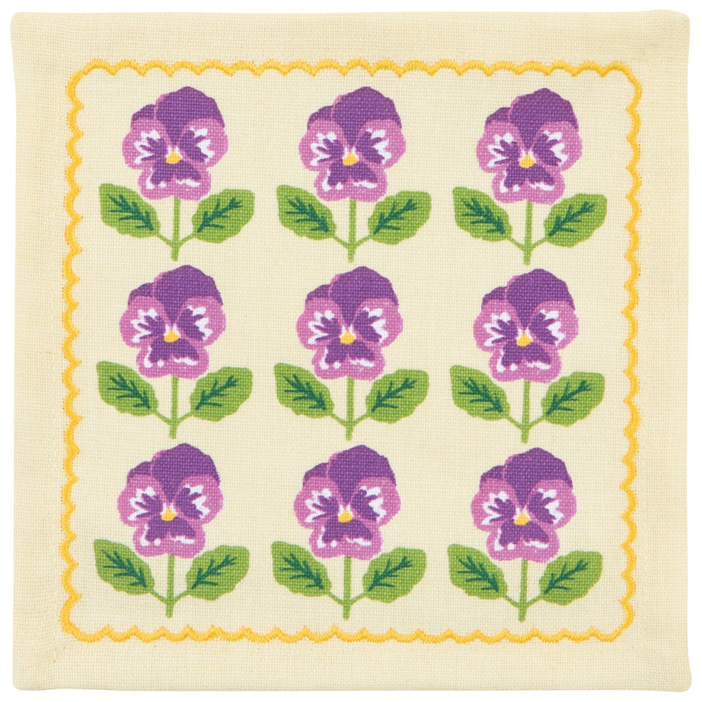Pansy Printed Cocktail Napkins Set of 4