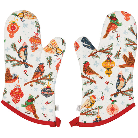 Season's Tweetings Oven Mitts Set of 2