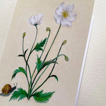 Japanese Anemones Art Card