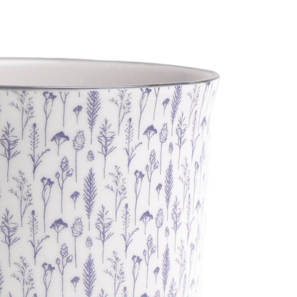 Liberte 4, 4.25" Pot & Saucer - Blue Feather