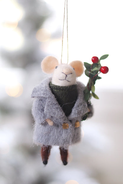 Merrymaker Miles Mouse Holiday Ornament