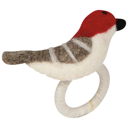 Birds & Boughs Felted Wool Napkin Ring