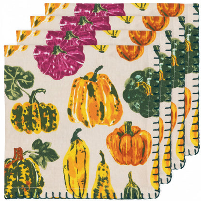 Harvest Gourds Cotton Napkins Set of 4