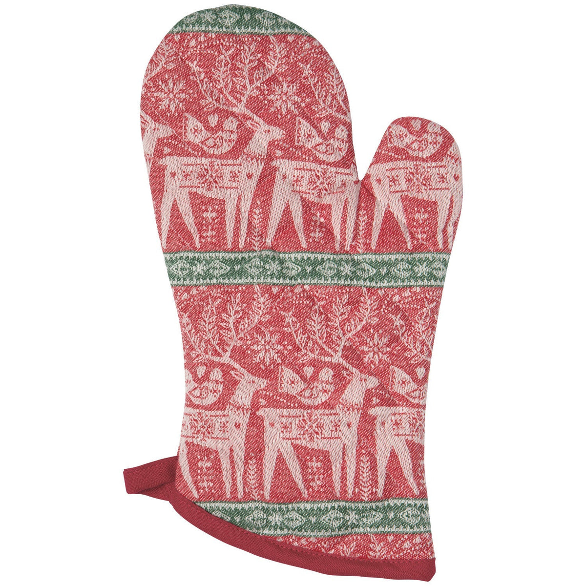 Folk Forest Jacquard Oven Mitt Set of 2