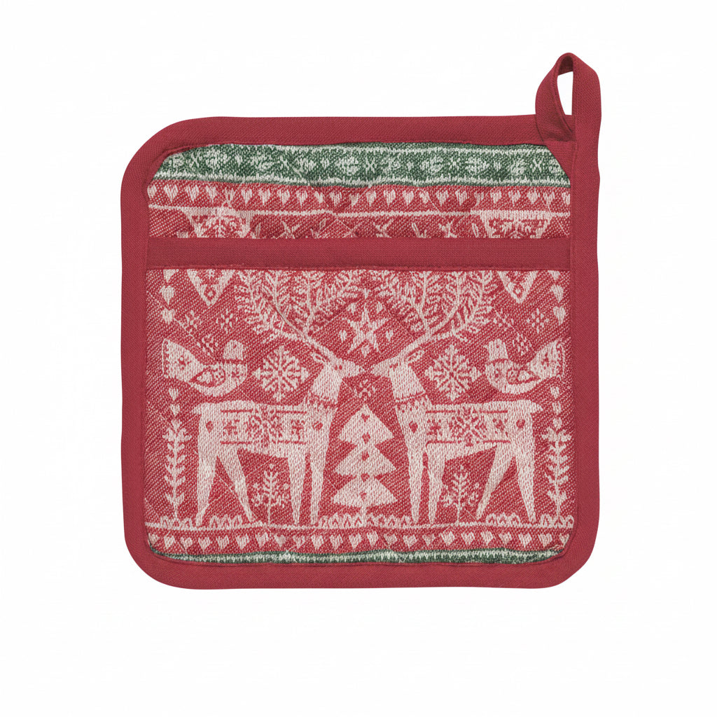 Folk Forest Jacquard Potholder