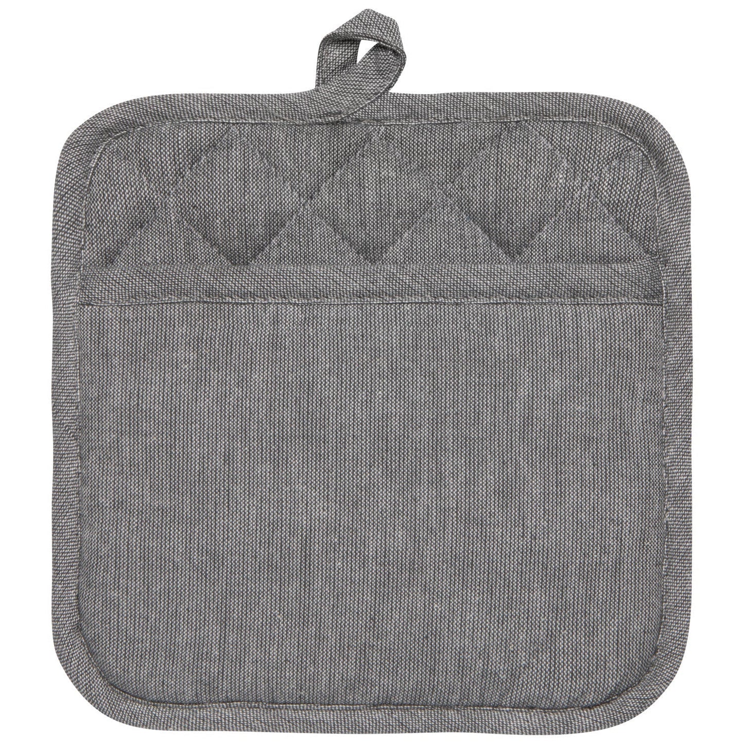 Slate Potholder - Heat-Resistant Cotton Chambray Kitchen Mitt