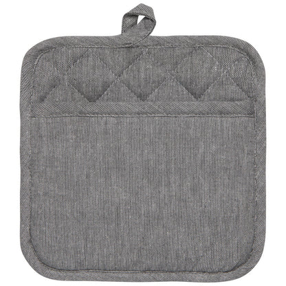 Slate Potholder - Heat-Resistant Cotton Chambray Kitchen Mitt