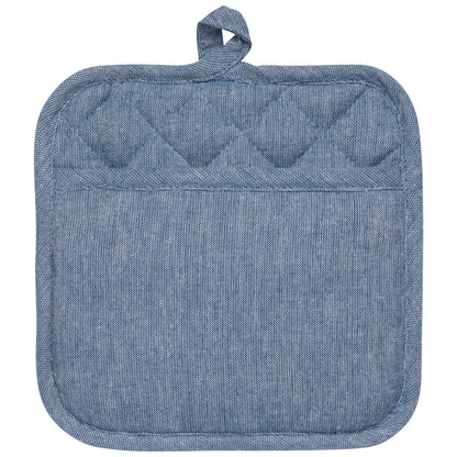 Oxford Potholder - Heat-Resistant Cotton Chambray Kitchen Mitt