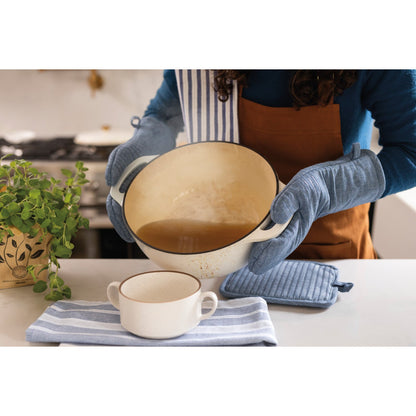 Oxford Potholder - Heat-Resistant Cotton Chambray Kitchen Mitt