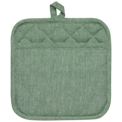 Terrace Potholder - Heat-Resistant Cotton Chambray Kitchen Mitt