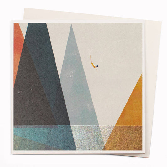 Nadadora Diver Art Greeting Card