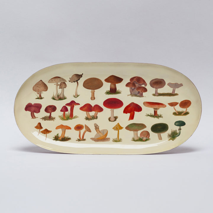 Oval Enamel Tray Fungi