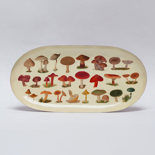 Oval Enamel Tray Fungi