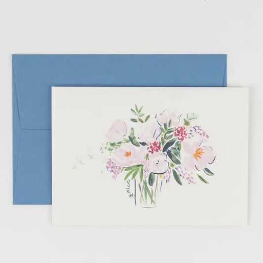 Peony Vase Card