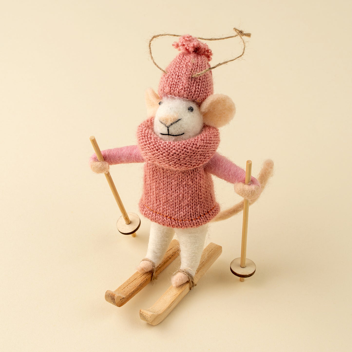 Powder Penny Mouse Holiday Ornament