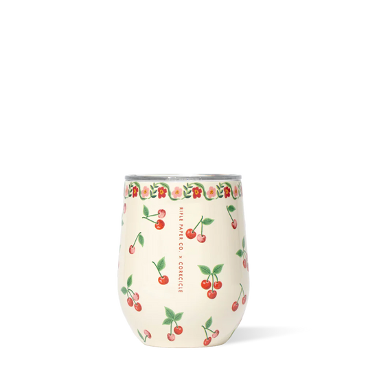 Rifle Paper Cherries Stemless 12oz