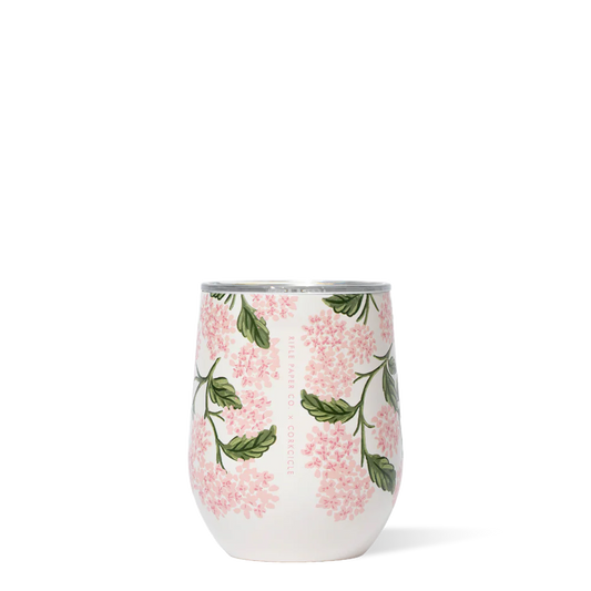 Rifle Paper Pink Hydrangea Stemless 12oz