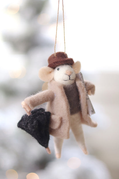Rainy Day Ralph Mouse Holiday Ornament