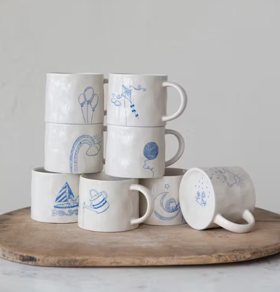 Stoneware Mug Wax Relief & Hidden Bottom Image