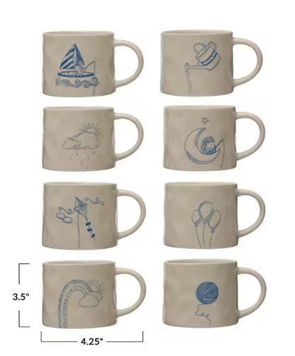 Stoneware Mug Wax Relief & Hidden Bottom Image
