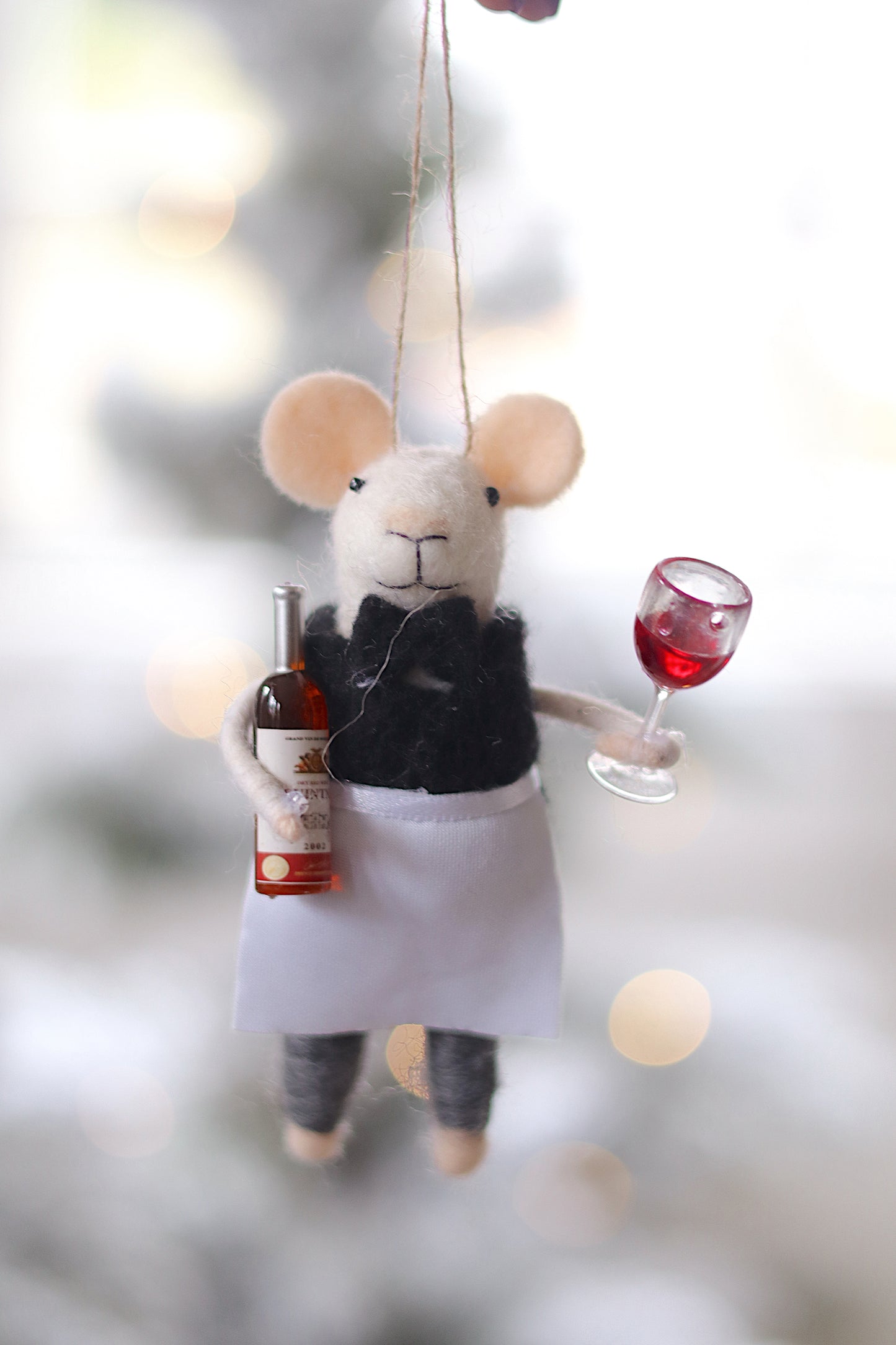 Sommelier Sam Mouse Holiday Ornament