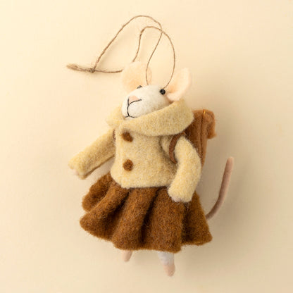 Student Sally Mouse Holiday Ornament