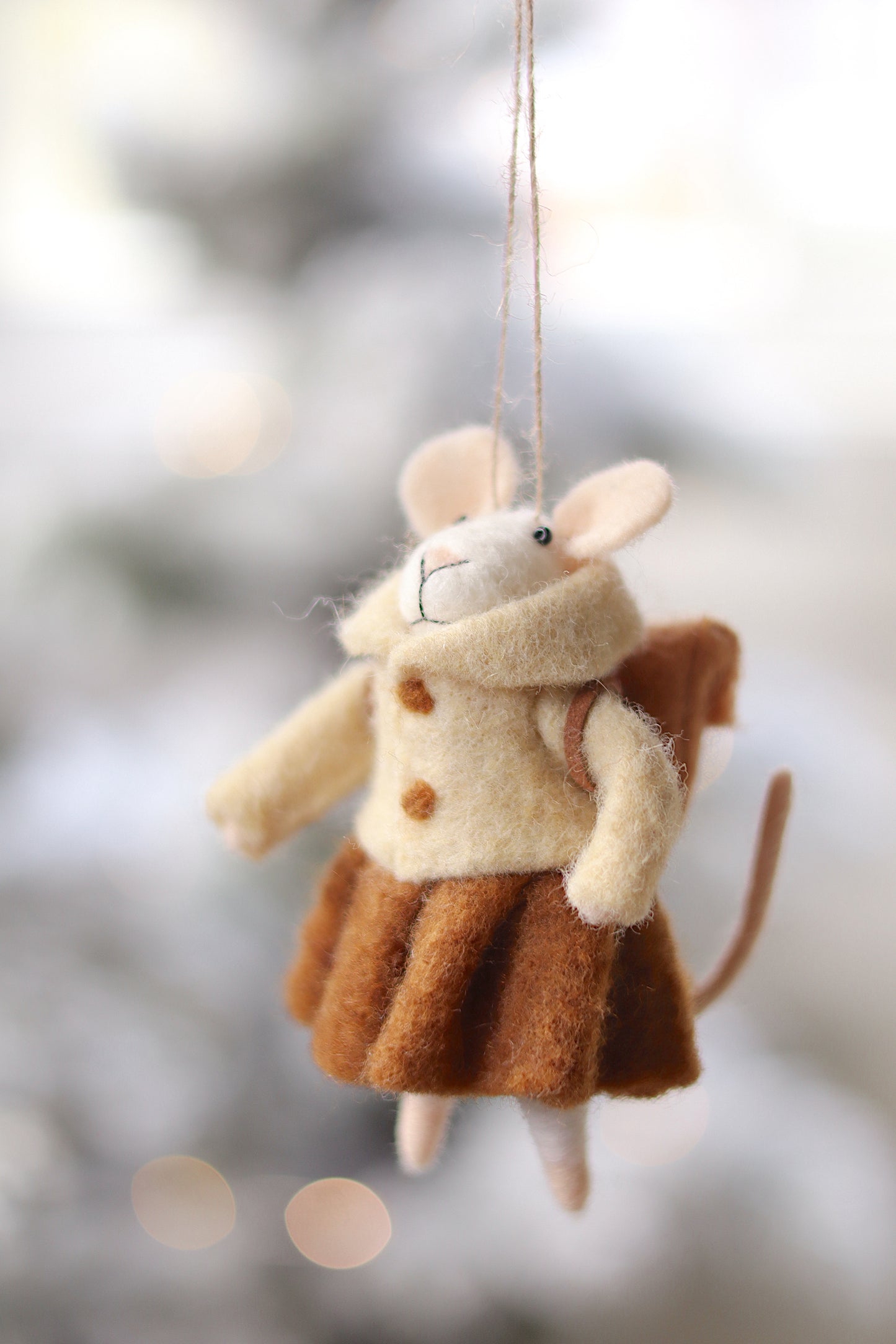 Student Sally Mouse Holiday Ornament